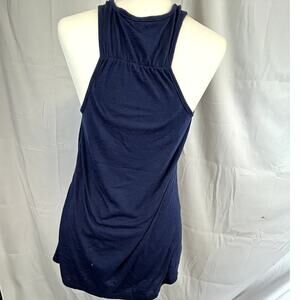 SKU2463 Vanity Essentials Women's Medium Navy Blue Sequin Chevron Racerback